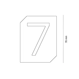 Natpis za vrata ili zid "7" / Crna mat
