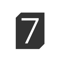 Natpis za vrata ili zid "7" / Crna mat