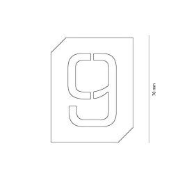Cedulja za vrata ili zid "9" / Crna mat