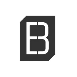 Natpis za vrata ili zid "B" / Crna mat