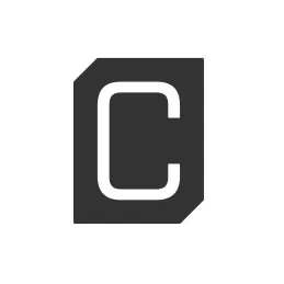 Natpis za vrata ili zid "C" / Crna mat