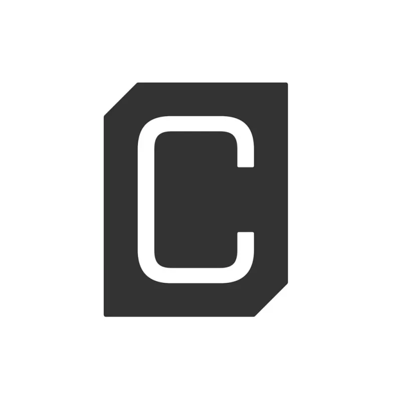 Natpis za vrata ili zid "C" / Crna mat