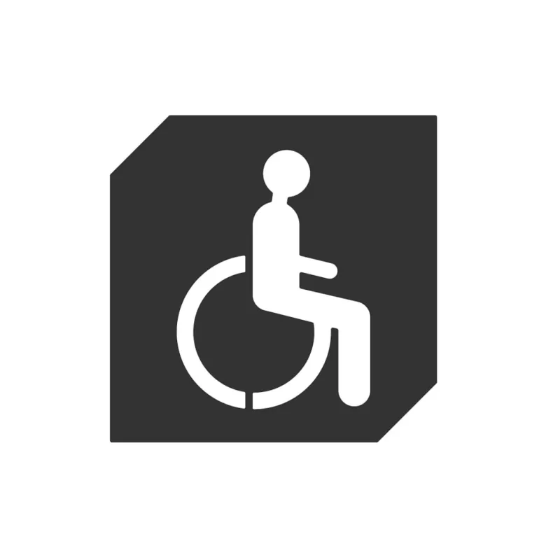 Natpis za vrata ili zid "INVALID" / Crna mat završna obrada