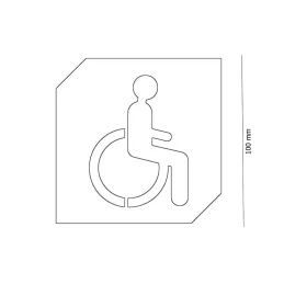 Natpis za vrata ili zid "INVALID" / Crna mat završna obrada