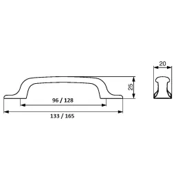 Ručka TERRO / Matirani krom
