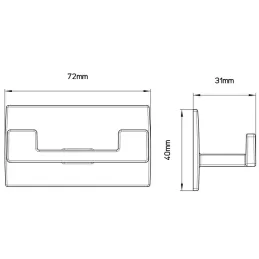Samoljepljiva vješalica MODIO / Sjajni krom
