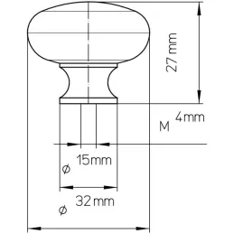 Knopka GRETA / Crna mat
