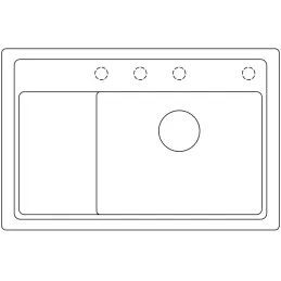 Kameninovski sudoper Blanco ZENAR XL 6 S Compact s ekscentrom / Tartufo