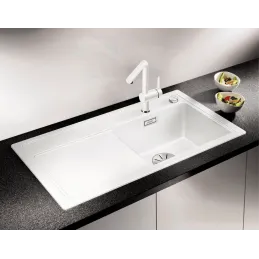 Kameninški sudoper Blanco ZENAR 45 S s ekscentrom / Crna desna