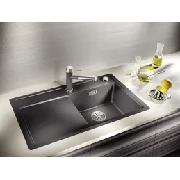 Kameninijski sudoper Blanco ZENAR 45 S s ekscentrom / Siva stijena desna