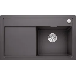 Kameninijski sudoper Blanco ZENAR 45 S s ekscentrom / Siva stijena desna