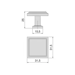 Ručka knopka TANGER / Crna mat