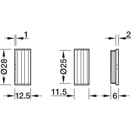 Završetak za šipku vješalice - okrugli / Zlatna