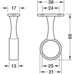 Središnji držač za okruglu vješalicu / Zlatni