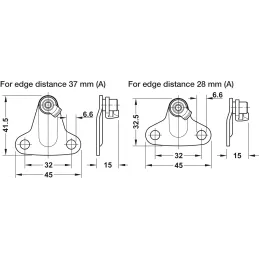 Nagibni sustav DUO FORTE Bijela / set