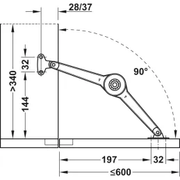 Nagibni sustav DUO FORTE Bijela / set