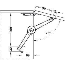 Nagibni sustav DUO FORTE Bijela / set