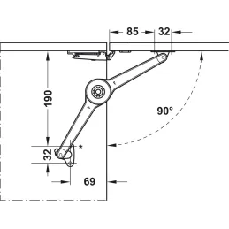 Nagibni sustav DUO FORTE Bijela / set