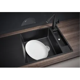 Kameninjski sudoper Blanco AXIA III XL 6 S s ekscentrom / Crna