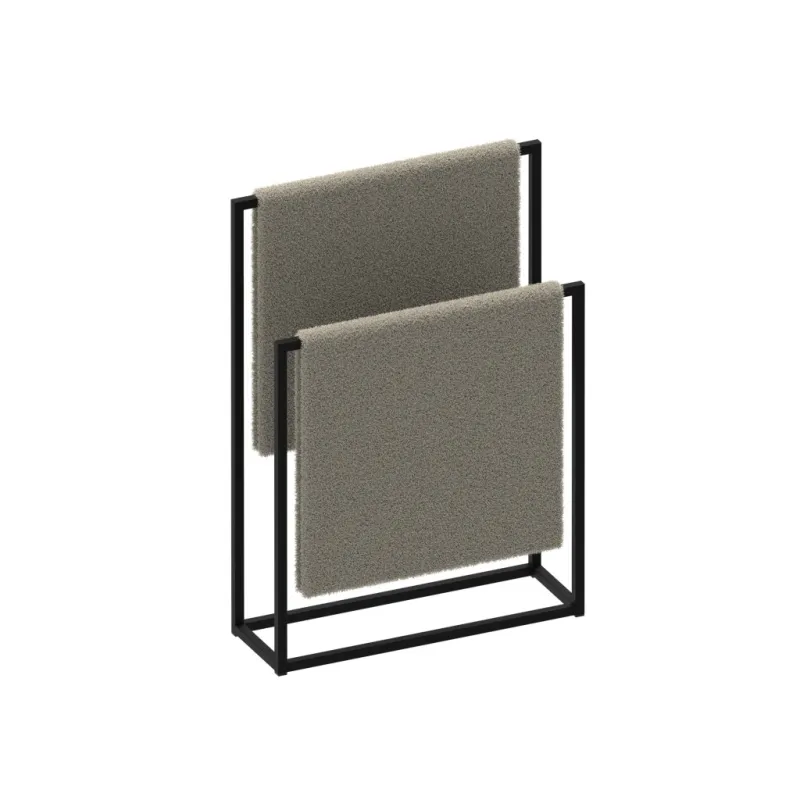 Vješalica za ručnike ALAMO / Crna mat