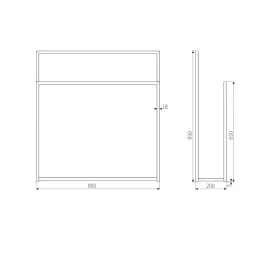 Vješalica za ručnike ALAMO / Crna mat