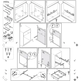 Izvlačni kanta za otpad STAR 600mm - 2x17L + 2x8L s ručkama za vrata / Antracit
