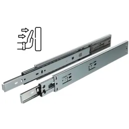 Ležajna potpuna izvlačna vodilica 45 mm EURO / Bez ručkica za otvaranje