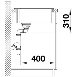 Kameninovski kutni sudoper Blanco ZIA 9 E / Crna