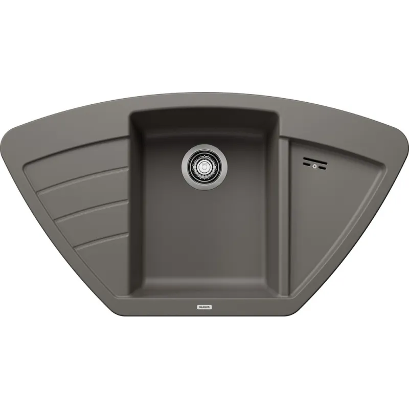 Kamenin sudoper kutni Blanco ZIA 9 E / Siva vulkan