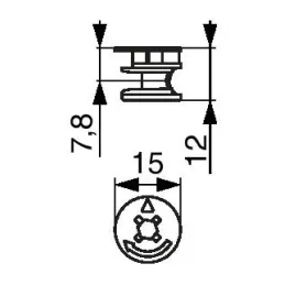 Excenter Spojni D15x12 -10 kom / Cink