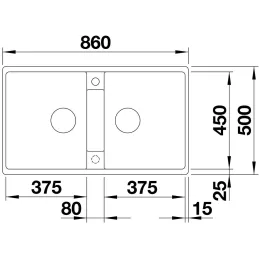 Kamen sudoper Blanco ZIA 9 / Antracit