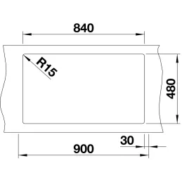 Kamniti sudoper Blanco ZIA 9 / Siva vulkan