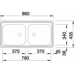 Nerezni sudoper Blanco TOP EE 4x4