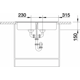 Nerezni sudoper Blanco TOP EE 4x4