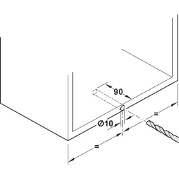 Výklopni mehanizam KESSEBOHMER FREEspace mini PTO / Crna