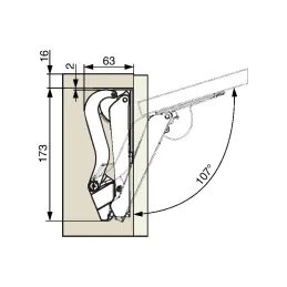 Izlazni mehanizam KESSEBOHMER FREEspace mini PTO / Bijela