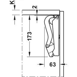 Izlazni mehanizam KESSEBOHMER FREEspace mini PTO / Bijela