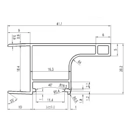 Aluminijska letvica WAX za LED rasvjetu za ormarić / Crna mat