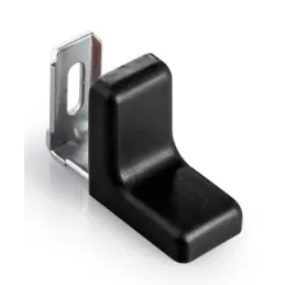 Metalni kutnik s PVC poklopcem / Crni