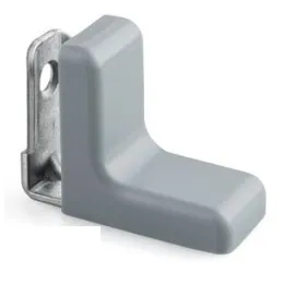 Metalni kutnik s PVC poklopcem / Siva