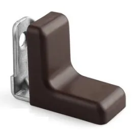 Metalni kutnik s PVC poklopcem / Tamnosmeđa