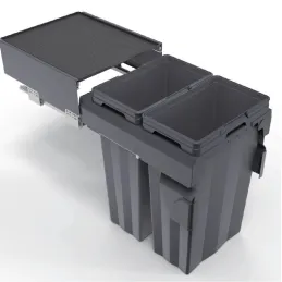 Izvlačna kanta za otpad LIGNANO 450mm - 2 x 28L / Antracit