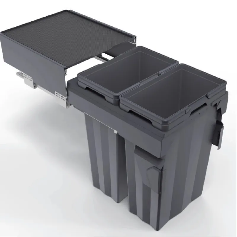 Izvlačna kanta za otpad LIGNANO 450mm - 2 x 28L / Antracit