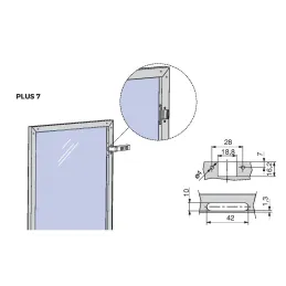 Profil za aluminijska vrata PLUS 7 / Crna strukturirana