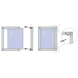 Profil za aluminijska vrata PLUS 7 / Crna strukturirana