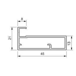Profil za aluminijska vrata PLUS 4 / Crna strukturirana