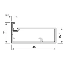 Profil za aluminijska vrata PLUS 11 / Aluminij