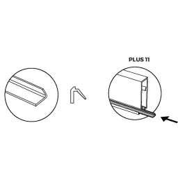 Profil za aluminijska vrata PLUS 11 / Aluminij