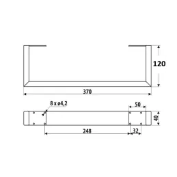 Namještajna noga GRENADA / Crna mat