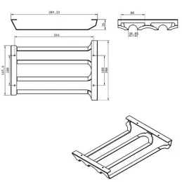 Dvostruki držač za čaše EXCLUSIVE / Crna mat